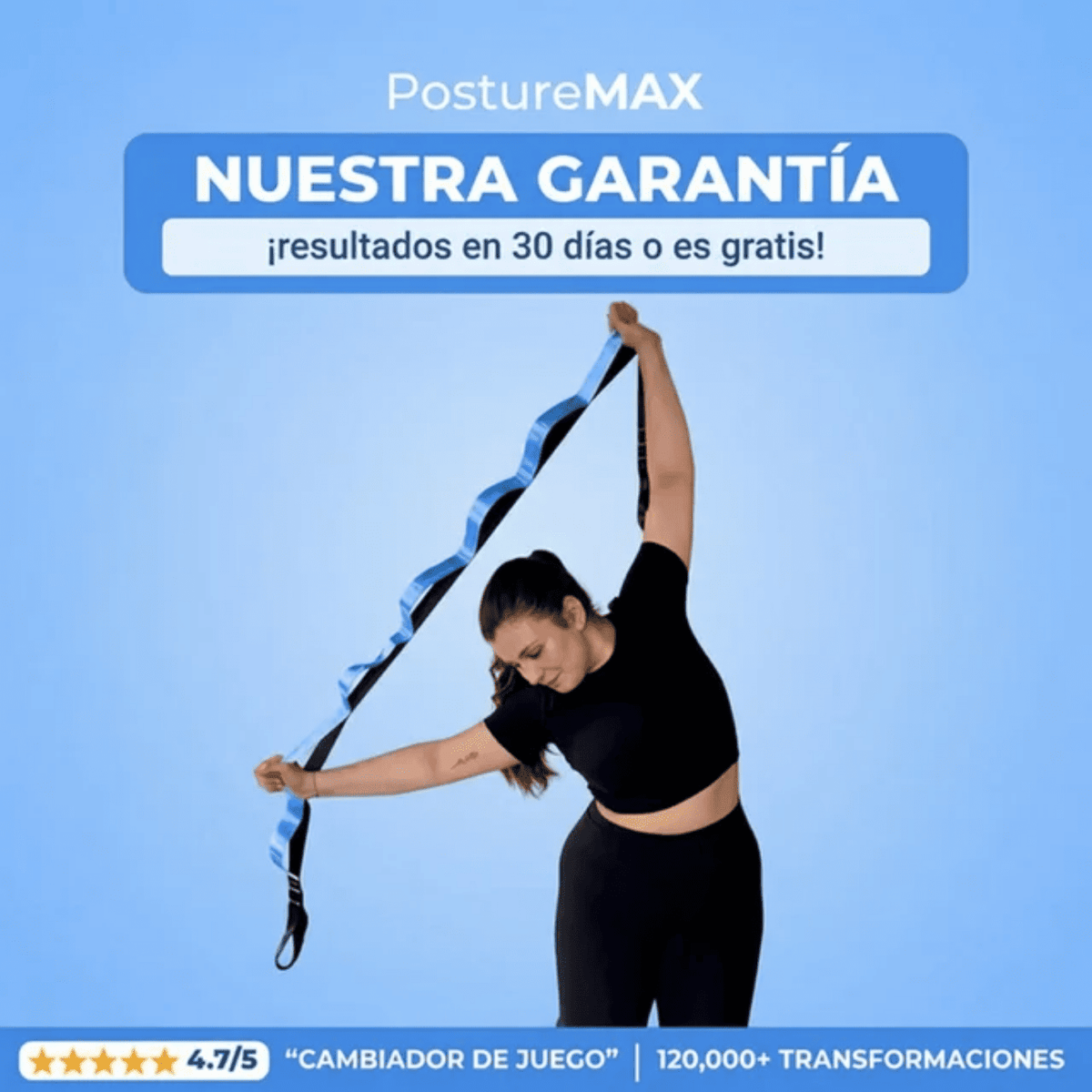 Banda de elongación PostureMAX - Espalda y piernas