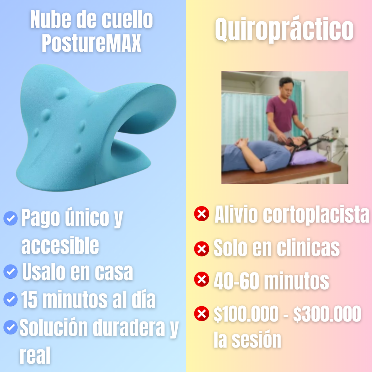 Corrector de postura para cuello y espalda PostureMAX