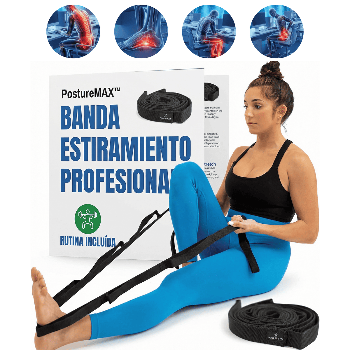 Banda de elongación PostureMAX - Espalda y piernas