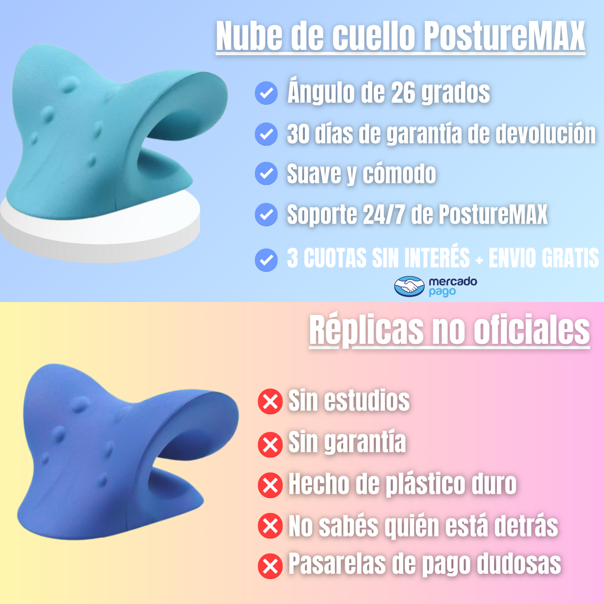 Corrector de postura para cuello y espalda PostureMAX